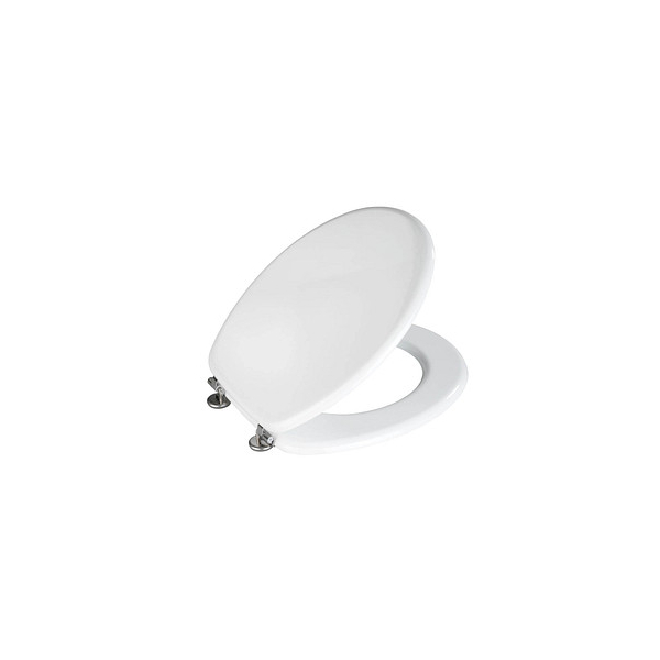 4008838154007 - WC-Sitz Valencia Weiß Weiß mdf weiß Edelstahl rostfrei silber matt - weiß - Wenko 4008838154007 - WC-Sitz Valencia Weiß Weiß mdf weiß Edelstahl rostfrei silber matt - weiß - Wenko