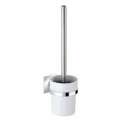 WC-Garnitur Quadro weiß, silber Metall