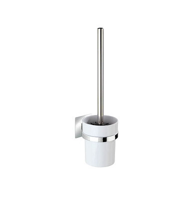 WC-Garnitur Quadro weiß, silber Metall