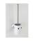 WC-Garnitur Quadro weiß, silber Metall