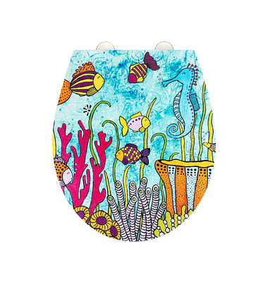 WC-Sitz mit Absenkautomatik Ocean Life Rollin'Art mehrfarbig