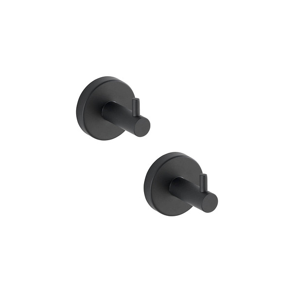 4008838327944 - Wandhaken Uno Bosio Black matt 2er Set Edelstahl rostfrei Schwarz Edelstahl rostfrei matt - schwarz - Wenko 4008838327944 - Wandhaken Uno Bosio Black matt 2er Set Edelstahl rostfrei Schwarz Edelstahl rostfrei matt - schwarz - Wenko
