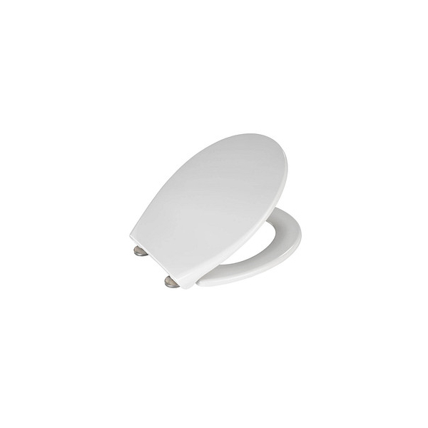 4008838435953 - Premium WC-Sitz Samos Weiß aus antibakteriellem Duroplast mit Absenkautomatik Weiß Duroplast weiß Edelstahl rostfrei silber matt - weiß - Wenko 4008838435953 - Premium WC-Sitz Samos Weiß aus antibakteriellem Duroplast mit Absenkautomatik Weiß Duroplast weiß Edelstahl rostfrei silber matt - weiß - Wenko
