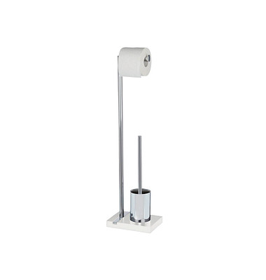 WC-Garnitur Noble weiß, silber Kunststoff