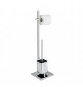 WC-Garnitur Quadro silber Metall
