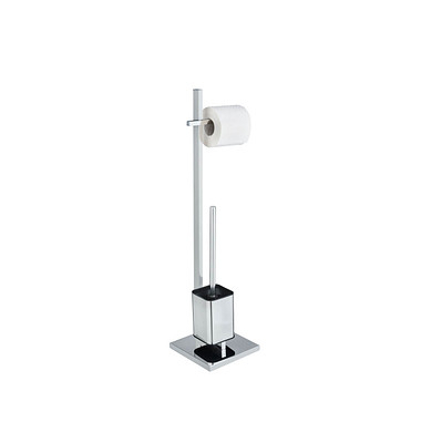 WC-Garnitur Quadro silber Metall