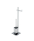 WC-Garnitur Quadro silber Metall