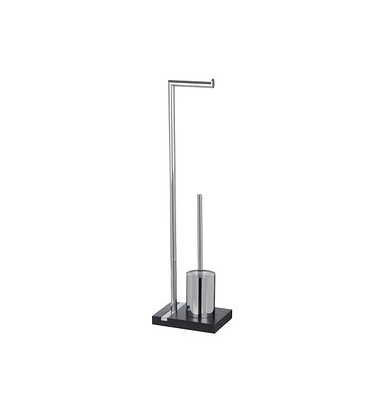 WC-Garnitur Noble schwarz, silber Metall