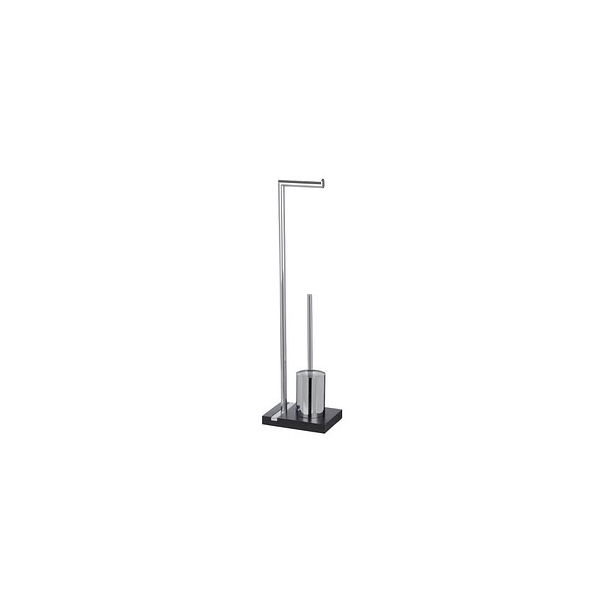 4008838204603 - Stand WC-Garnitur Noble Black Schwarz Stahl chrom Polyresin schwarz - schwarz - Wenko 4008838204603 - Stand WC-Garnitur Noble Black Schwarz Stahl chrom Polyresin schwarz - schwarz - Wenko