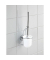 WC-Garnitur Milazzo silber, weiß Metall