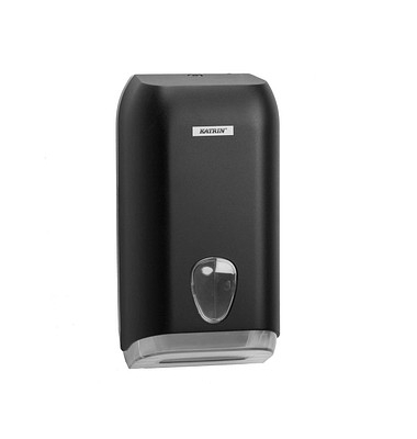 Toilettenpapierspender für Einzelblatt 92605 schwarz Kunststoff