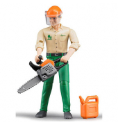 bworld 60030 Forstarbeiter mit Zubehör Spielfigur