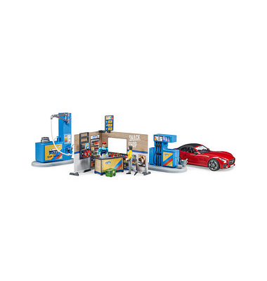 bworld 62111 Tankstelle Spielfiguren-Set