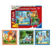Pokémon Glumanda, Bisasam und Schiggy Puzzle 3x 49 Teile