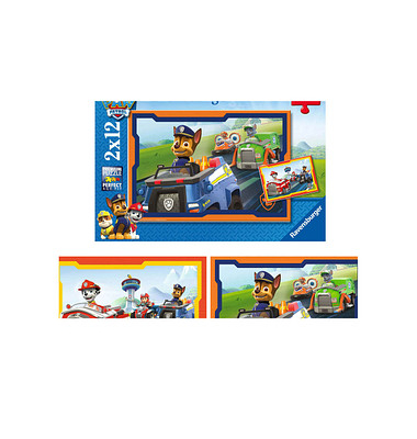 Paw Patrol im Einsatz Puzzle 2x 12 Teile