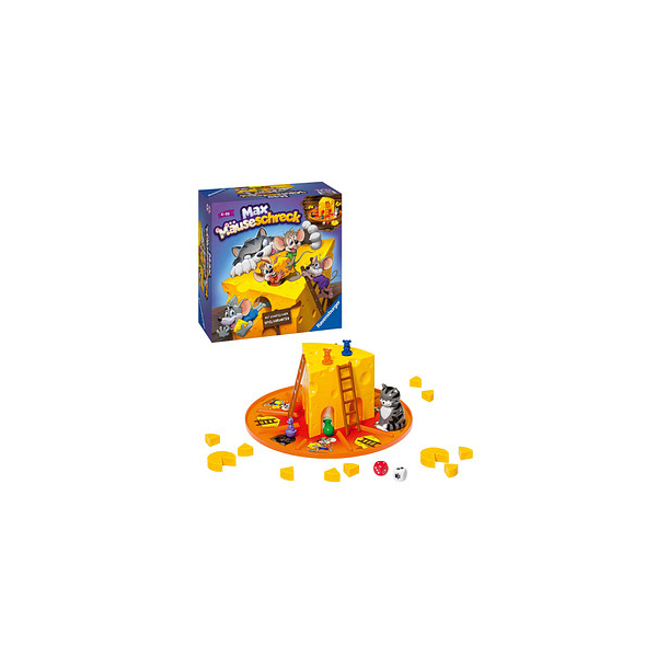 4005556245628 - © Seven Towns Ltd Ravensburger Kinderspiele 24562 - Max Mäuseschreck - Würfel-Laufspiel für 2 bis 4 Spieler ab 4 Jahren 4005556245628 - © Seven Towns Ltd Ravensburger Kinderspiele 24562 - Max Mäuseschreck - Würfel-Laufspiel für 2 bis 4 Spieler ab 4 Jahren