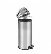 Leman Mülleimer 30,0 l silber