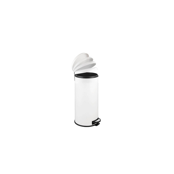 4008838165805 - WENKO Treteimer Leman Easy Close Weiß 30 L Kosmetikeimer Mülleimer Weiß Stahl weiß Polypropylen schwarz - weiss 4008838165805 - WENKO Treteimer Leman Easy Close Weiß 30 L Kosmetikeimer Mülleimer Weiß Stahl weiß Polypropylen schwarz - weiss