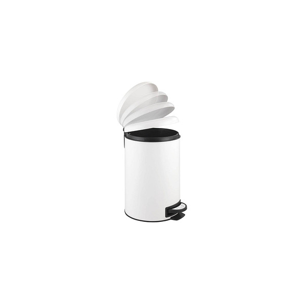 4008838165980 - Treteimer Leman Easy Close Weiß 12 l 12 Liter Weiß Stahl weiß Polypropylen schwarz - weiß - Wenko 4008838165980 - Treteimer Leman Easy Close Weiß 12 l 12 Liter Weiß Stahl weiß Polypropylen schwarz - weiß - Wenko