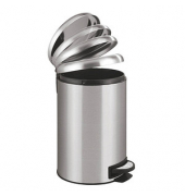 Leman Mülleimer 12,0 l silber