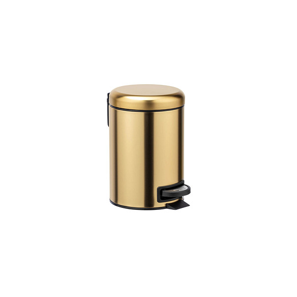 4008838294215 - Kosmetik Treteimer Leman Gold matt 3 l Edelstahl Gold Edelstahl rostfrei gold Polypropylen schwarz - gold - Wenko 4008838294215 - Kosmetik Treteimer Leman Gold matt 3 l Edelstahl Gold Edelstahl rostfrei gold Polypropylen schwarz - gold - Wenko