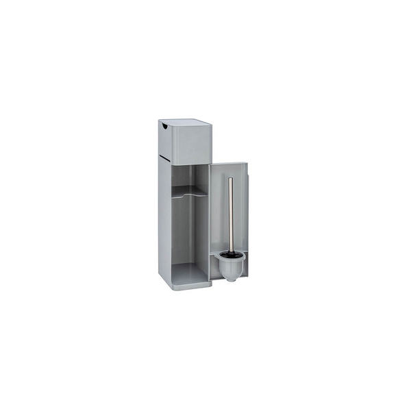 4008838301333 - WENKO 6 in 1 Stand WC-Garnitur Imon Grau matt integrierter Toilettenpapierhalter WC-Bürstenhalter Ersatzrollenhalter Stauraumfächer und Ablage 4008838301333 - WENKO 6 in 1 Stand WC-Garnitur Imon Grau matt integrierter Toilettenpapierhalter WC-Bürstenhalter Ersatzrollenhalter Stauraumfächer und Ablage