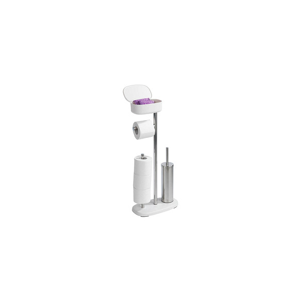 4008838301845 - WENKO Stand WC-Garnitur mit Box Rivazza Weiß integrierter Toilettenpapierhalter Ersatzrollenhalter und WC-Bürstenhalter mit Ablagebox Weiß 4008838301845 - WENKO Stand WC-Garnitur mit Box Rivazza Weiß integrierter Toilettenpapierhalter Ersatzrollenhalter und WC-Bürstenhalter mit Ablagebox Weiß