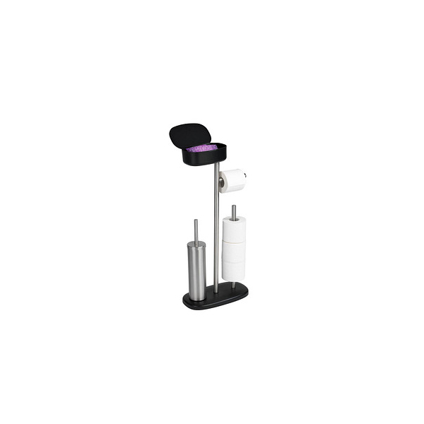 4008838311608 - Stand WC-Garnitur mit Box Rivazza Schwarz integrierter Toilettenpapierhalter Ersatzrollenhalter und WC-Bürstenhalter mit Ablagebox Schwarz 4008838311608 - Stand WC-Garnitur mit Box Rivazza Schwarz integrierter Toilettenpapierhalter Ersatzrollenhalter und WC-Bürstenhalter mit Ablagebox Schwarz