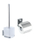 WC-Garnitur Quadro silber Metall
