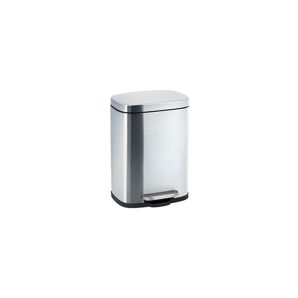4008838326817 - Treteimer Leno Edelstahl matt 5 l Kosmetikeimer Abfalleimer Silber matt Edelstahl rostfrei satiniert Polypropylen schwarz - silber matt - Wenko 4008838326817 - Treteimer Leno Edelstahl matt 5 l Kosmetikeimer Abfalleimer Silber matt Edelstahl rostfrei satiniert Polypropylen schwarz - silber matt - Wenko