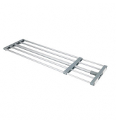 Teleskop-Garderobe 50609100 silber Metall 5 Haken 70,0-120,0 x 3,0 cm