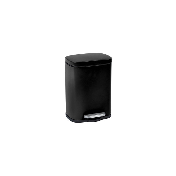 4008838349618 - Treteimer Leno Schwarz 5 l Kosmetikeimer Abfalleimer Schwarz Stahl schwarz Polypropylen schwarz Edelstahl rostfrei satiniert - schwarz - Wenko 4008838349618 - Treteimer Leno Schwarz 5 l Kosmetikeimer Abfalleimer Schwarz Stahl schwarz Polypropylen schwarz Edelstahl rostfrei satiniert - schwarz - Wenko