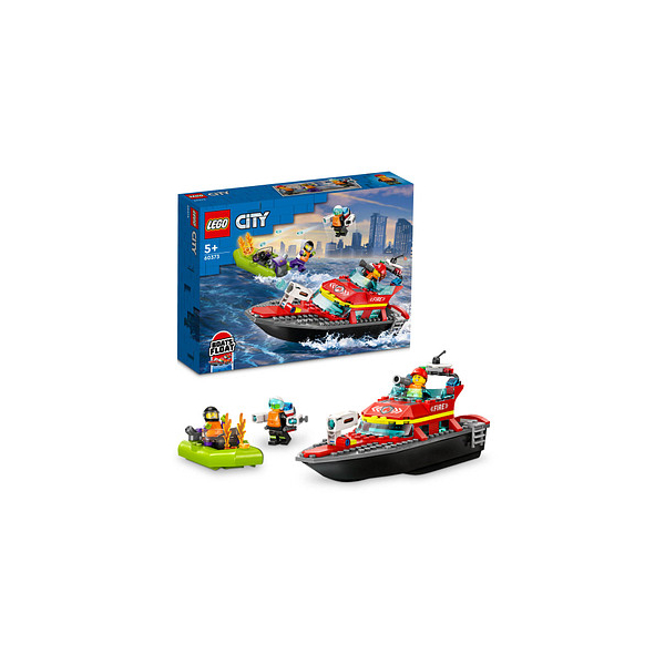 5702017416335 - Konstruktionsspiel City 60373 The firefighters rescue boat Bunt 144 Stücke