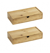 Aufbewahrungsbox Terra 69393800, außen 28x14x6cm, Bambus braun