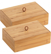 Aufbewahrungsbox Terra L 69396800, außen 22x15x7cm, Bambus braun