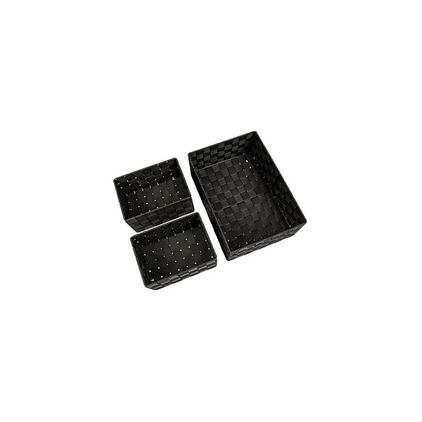 4008838363911 - Badkorb Adria Schwarz 3-teiliges Set 2 x Badkorb m 1 x Badkorb l Schwarz Polypropylen lackiertes Metall - schwarz - Wenko 4008838363911 - Badkorb Adria Schwarz 3-teiliges Set 2 x Badkorb m 1 x Badkorb l Schwarz Polypropylen lackiertes Metall - schwarz - Wenko