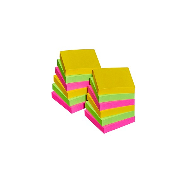 4064035065744 - POST-IT Haftnotizen Super Sticky Notes Carnival 622-6SS-CARN 48 x 48 mm wiederablösbar cellophanfrei verpackt farbig 12 x 90 Blatt