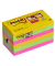 Haftnotizen 622-12SS-CARN, Super Sticky Rio de Janeiro, 48x48mm, gelb/grün/pink, quadratisch