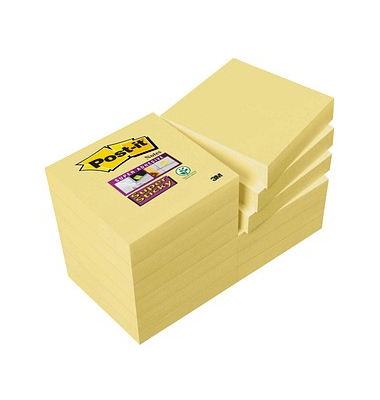 Haftnotiz 622-12SSCY, Super Sticky, 47,6x47,6mm (BxH), gelb, Block