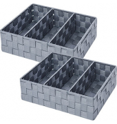2 WENKO Adria Ordnungsboxen grau 32,0 x 21,0 x 10,0 cm