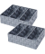 2 WENKO Adria Ordnungsboxen grau 32,0 x 21,0 x 10,0 cm