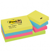 Haftnotizen 653 TFEN, Active Collection, 51x38mm, neongelb/paradiseblau/powerpink/neongrün, rechteckig