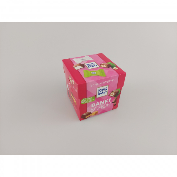 4000417652706 - Ritter Sport Schokowürfel Dankeschön 5 Sorten (Joghurt Voll­Nuss in Nugatcreme Mousse au Chocolat Schoko Crisp Karamell Duo) 22 Stück 176g