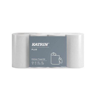 Küchenrollen Plus Kitchen 64 231004 3-lagig weiß Rolle à 64 Blatt
