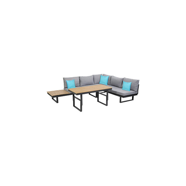 4005437262904 - Loungegruppe San Jose grau anthrazit Holz Metall 13-teilig 4005437262904 - Loungegruppe San Jose grau anthrazit Holz Metall 13-teilig