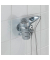 Haartrocknerhalter silber