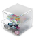 Aufbewahrungsbox Deflecto Cube 350101, außen 15,3x15,3x18,2cm, Polystyrol transparent