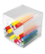 Aufbewahrungsbox Deflecto Cube 350201, außen 15,3x15,3x15,3cm, Polystyrol transparent