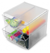 Aufbewahrungsbox Deflecto "Cube" 350301, außen 15,3x15,3x18,2cm, Polystyrol transparent
