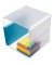 Aufbewahrungsbox Deflecto Cube 350401, außen 15,3x15,3x18,3cm, Polystyrol transparent